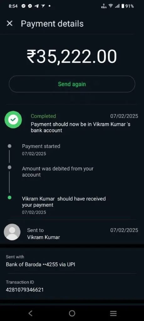 Payment Proof