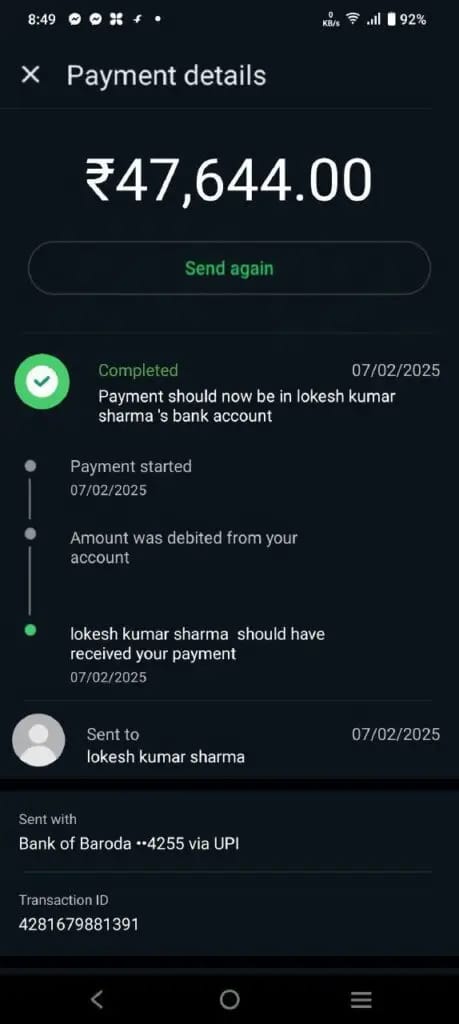 Payment Proof